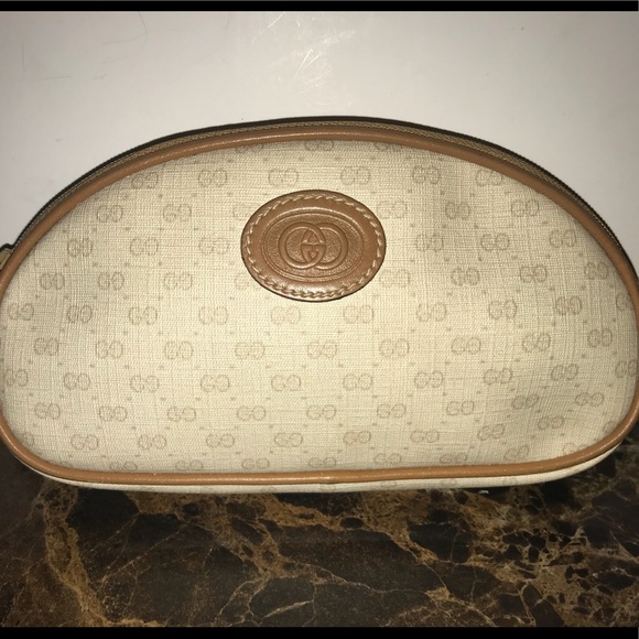 Vintage Gucci Monogram canvas cosmetic bag - Picture 1 of 8